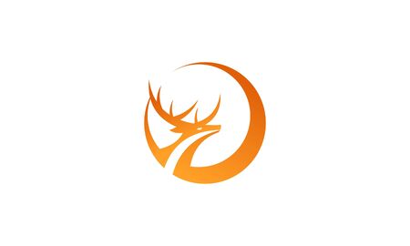 Deer head creative design logo vector. Deer illustrationのイラスト素材