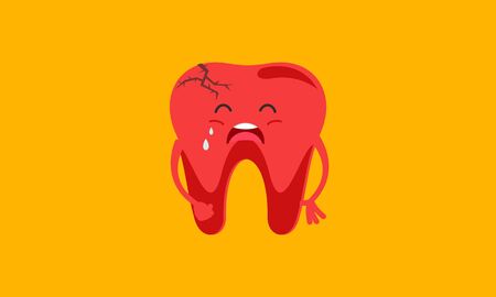 Dental mascot, tooth mascot dental logo design vectorのイラスト素材