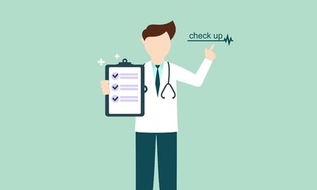 Doctor medical check up for healthcare vector illustrationのイラスト素材