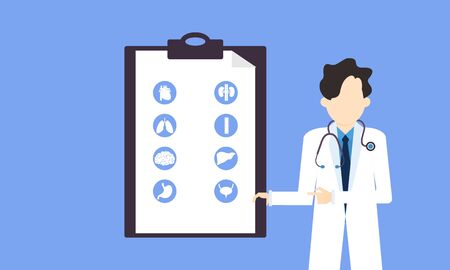 Doctor medical check up for healthcare vector illustrationのイラスト素材