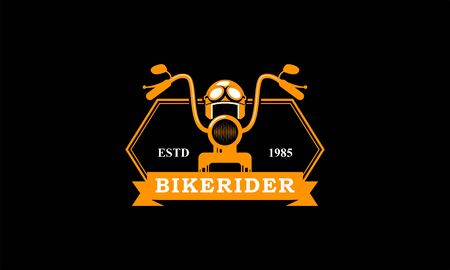 Bike motorcycle rider logo design. Motorcycle logo vectorのイラスト素材