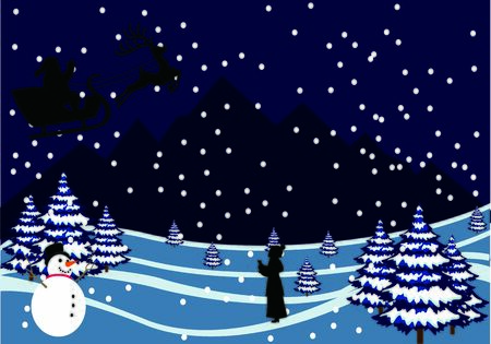 Winter city and christmas market banner illustration vectorのイラスト素材