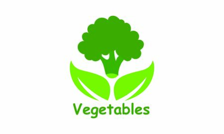 Fresh vegetables logo healthy food shop illustrationのイラスト素材