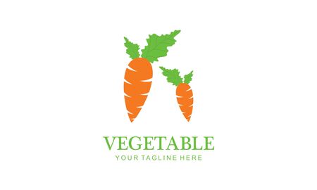 Fresh vegetables logo healthy food shop illustrationのイラスト素材