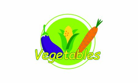 Fresh vegetables logo healthy food shop illustrationのイラスト素材