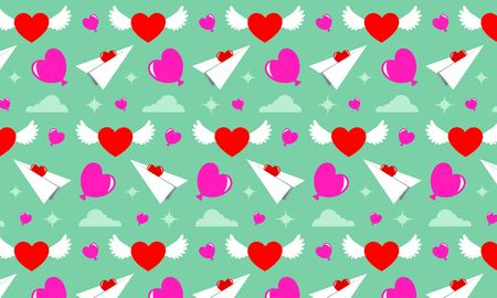 Valentines day love seamless pattern stock vectorのイラスト素材