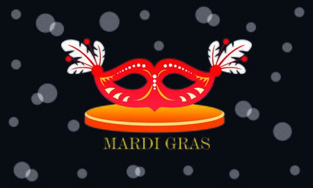 Mardi Gras carnival with traditional symbol of illustrationのイラスト素材