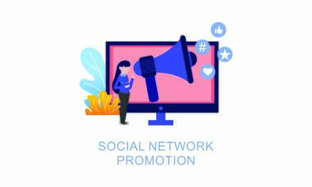 Creative of digital marketing business word logo illustrationのイラスト素材