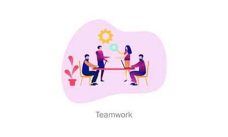 Creative of digital marketing business word logo illustrationのイラスト素材