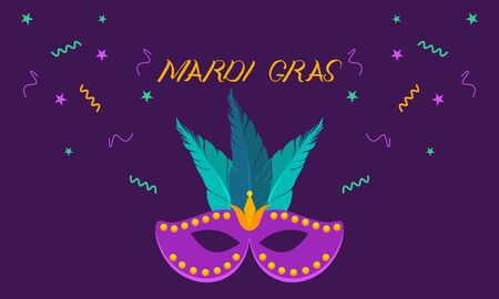 Mardi Gras carnival with traditional symbol of illustrationのイラスト素材