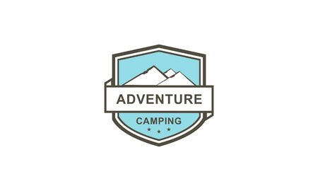 Wild adventure mountain logo design vector illustrationのイラスト素材