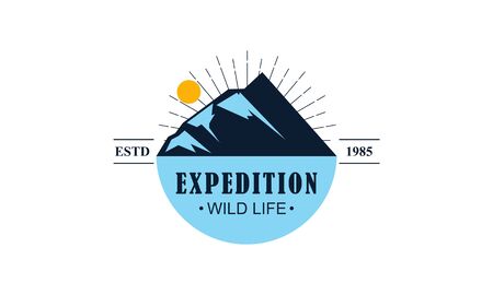 Wild adventure mountain logo design vector illustrationのイラスト素材