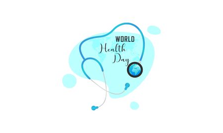 Happy world health day flat design illustrationのイラスト素材