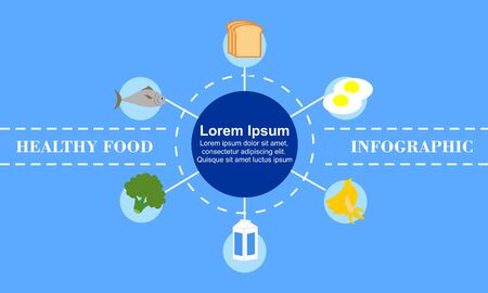 Infographic healthy food template vector illustrationのイラスト素材