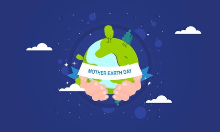 International mother earth day april 22 vector illustrationのイラスト素材