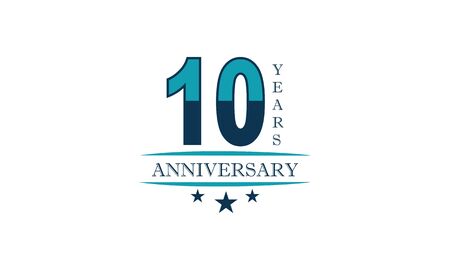 10th anniversary celebration logo design vector illustrationのイラスト素材