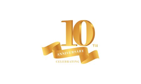 10th anniversary celebration logo design vector illustrationのイラスト素材