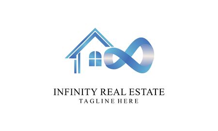 Infinity real estate logo vector design illustrationのイラスト素材