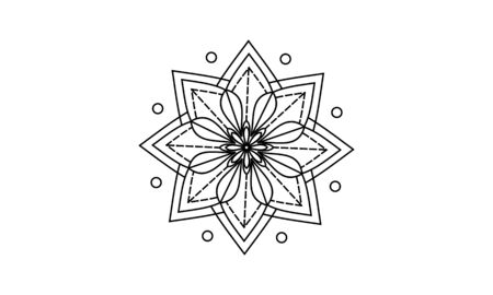 Mandala decorative element illustration. Geometric logo templateのイラスト素材