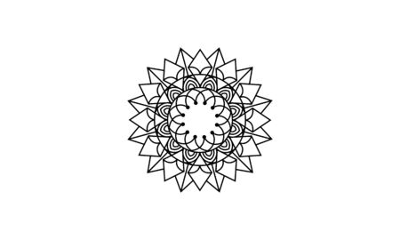 Mandala decorative element illustration. Geometric logo templateのイラスト素材