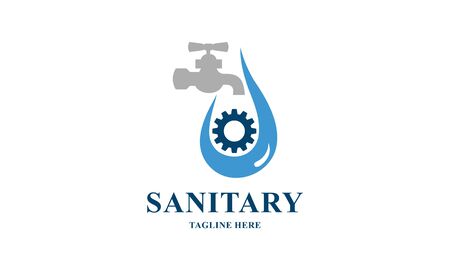 Sanitary ware logo design of icon vector illustrationsのイラスト素材