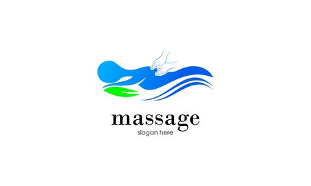 Body massage logo vector illustrationのイラスト素材