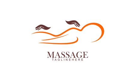 Body massage logo vector illustrationのイラスト素材