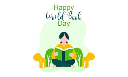 Happy world book day backgroundのイラスト素材