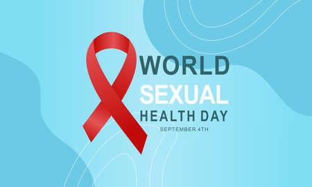 World sexual health day observed each year on September 04thのイラスト素材