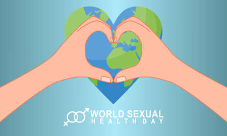 World sexual health day observed each year on September 04thのイラスト素材