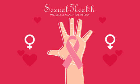 World sexual health day observed each year on September 04thのイラスト素材