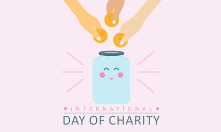 Donation in the international day of charity illustration