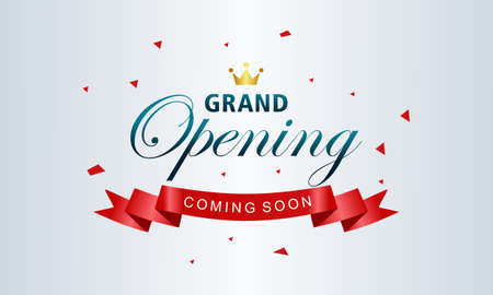 Grand opening background in flat style