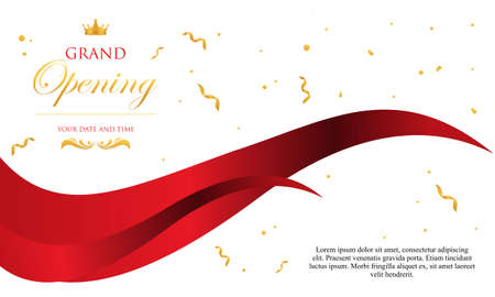 Grand opening background in flat styleのイラスト素材