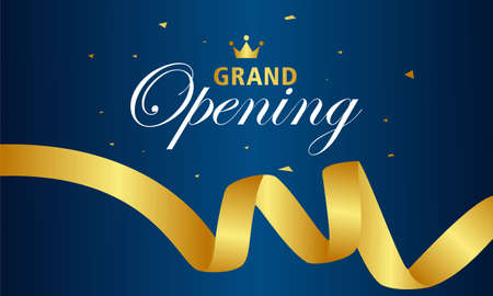 Grand opening background in flat styleのイラスト素材