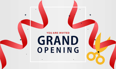 Grand opening background in flat style