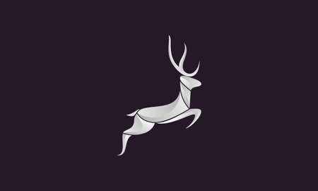 Deer head creative design logo vector. Deer logo designのイラスト素材