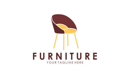 Interior minimalist room, gallery furniture logo design vectorのイラスト素材