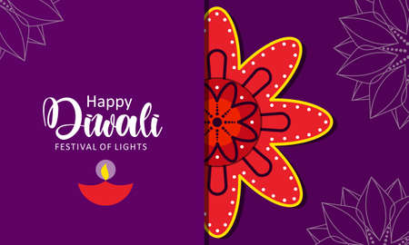 Flat design of diwali festival background. Best designのイラスト素材