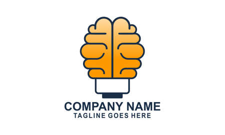 Bright idea light bulb logo creative vectorのイラスト素材