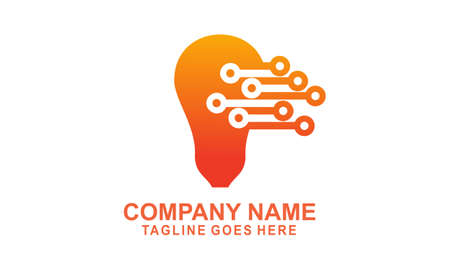 Bright idea light bulb logo creative vectorのイラスト素材