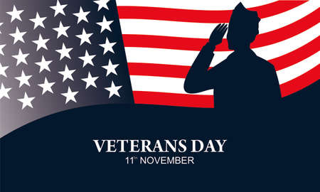 Flat design veterans day illustration concept vectorのイラスト素材