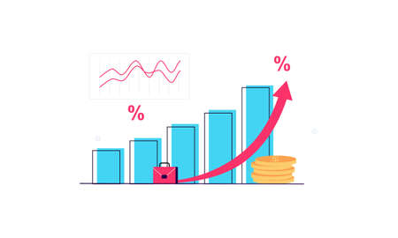 Finance advisory logo, chart logo design vectorのイラスト素材
