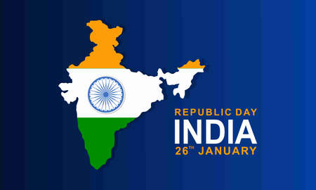 Happy indian republic day creative flag designのイラスト素材