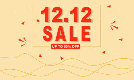 12.12 shopping day sale poster or flyer design. 12.12 backgroundのイラスト素材