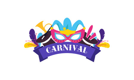 Carnival circus sign fun amusement performance   vectorのイラスト素材