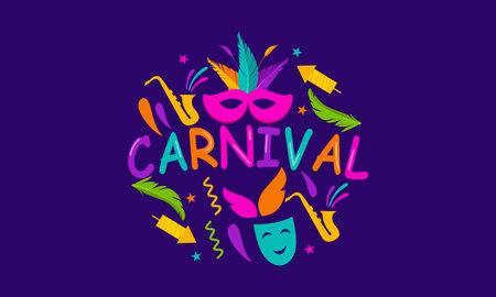 Carnival circus sign fun amusement performance   vectorのイラスト素材