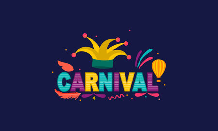 Carnival circus sign fun amusement performance   vectorのイラスト素材