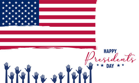 Presidents day concept in flat designのイラスト素材