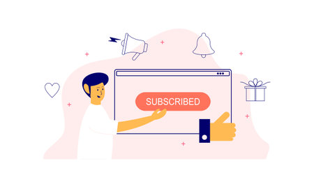 Subscriber concept illustrationのイラスト素材
